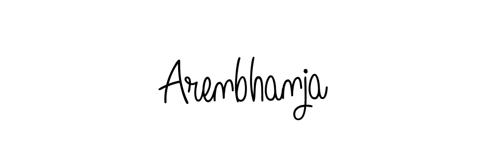 You should practise on your own different ways (Angelique-Rose-font-FFP) to write your name (Arenbhanja) in signature. don't let someone else do it for you. Arenbhanja signature style 5 images and pictures png