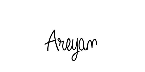 How to make Areyan name signature. Use Angelique-Rose-font-FFP style for creating short signs online. This is the latest handwritten sign. Areyan signature style 5 images and pictures png