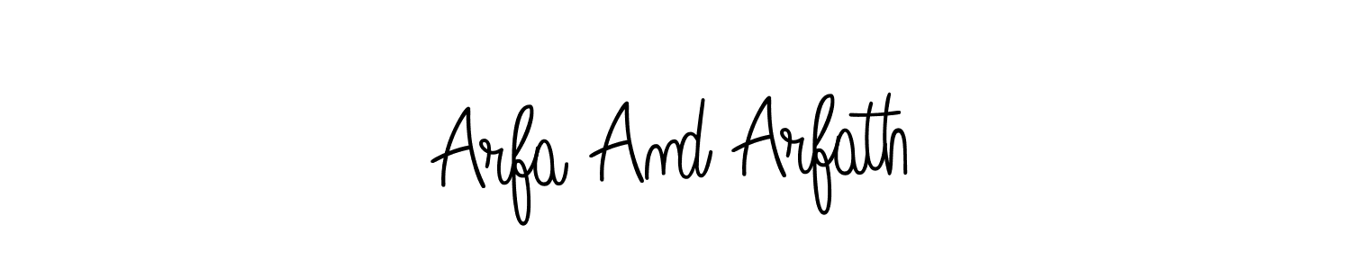 This is the best signature style for the Arfa And Arfath name. Also you like these signature font (Angelique-Rose-font-FFP). Mix name signature. Arfa And Arfath signature style 5 images and pictures png