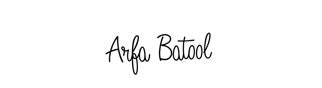 Create a beautiful signature design for name Arfa Batool. With this signature (Angelique-Rose-font-FFP) fonts, you can make a handwritten signature for free. Arfa Batool signature style 5 images and pictures png