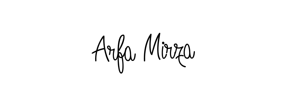 Arfa Mirza stylish signature style. Best Handwritten Sign (Angelique-Rose-font-FFP) for my name. Handwritten Signature Collection Ideas for my name Arfa Mirza. Arfa Mirza signature style 5 images and pictures png
