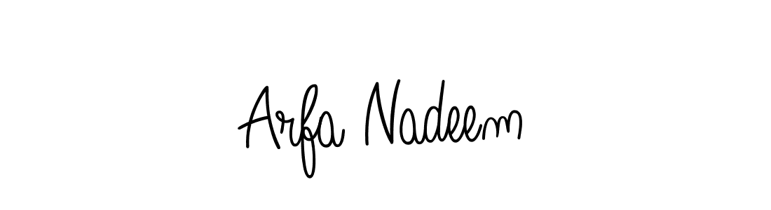 How to make Arfa Nadeem name signature. Use Angelique-Rose-font-FFP style for creating short signs online. This is the latest handwritten sign. Arfa Nadeem signature style 5 images and pictures png