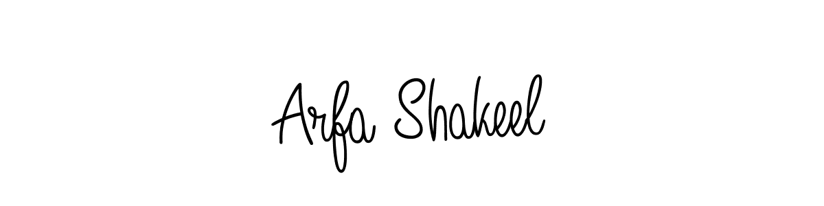 How to make Arfa Shakeel name signature. Use Angelique-Rose-font-FFP style for creating short signs online. This is the latest handwritten sign. Arfa Shakeel signature style 5 images and pictures png