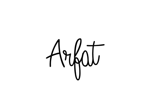 You should practise on your own different ways (Angelique-Rose-font-FFP) to write your name (Arfat) in signature. don't let someone else do it for you. Arfat signature style 5 images and pictures png