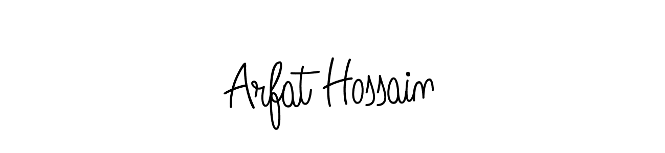 Use a signature maker to create a handwritten signature online. With this signature software, you can design (Angelique-Rose-font-FFP) your own signature for name Arfat Hossain. Arfat Hossain signature style 5 images and pictures png