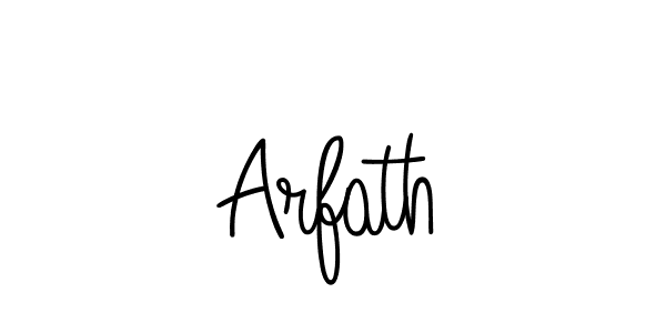 You should practise on your own different ways (Angelique-Rose-font-FFP) to write your name (Arfath) in signature. don't let someone else do it for you. Arfath signature style 5 images and pictures png