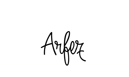 Make a beautiful signature design for name Arfez. With this signature (Angelique-Rose-font-FFP) style, you can create a handwritten signature for free. Arfez signature style 5 images and pictures png