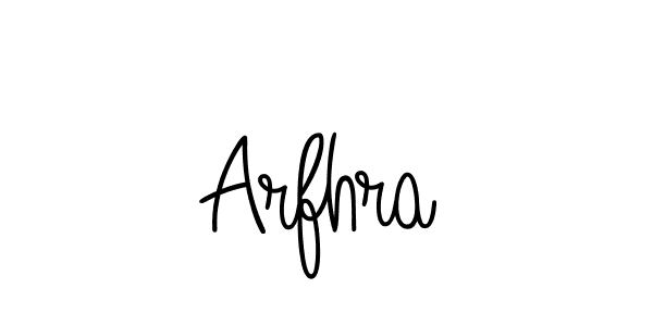 Use a signature maker to create a handwritten signature online. With this signature software, you can design (Angelique-Rose-font-FFP) your own signature for name Arfhra. Arfhra signature style 5 images and pictures png