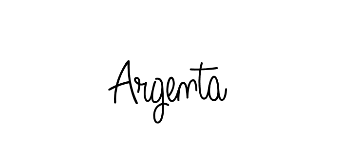 Use a signature maker to create a handwritten signature online. With this signature software, you can design (Angelique-Rose-font-FFP) your own signature for name Argenta. Argenta signature style 5 images and pictures png