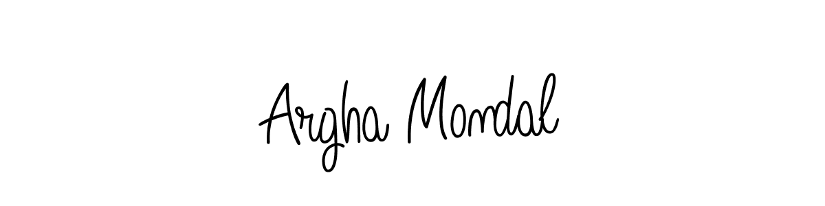 Design your own signature with our free online signature maker. With this signature software, you can create a handwritten (Angelique-Rose-font-FFP) signature for name Argha Mondal. Argha Mondal signature style 5 images and pictures png