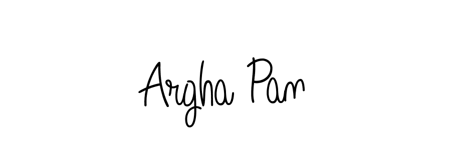 Create a beautiful signature design for name Argha Pan. With this signature (Angelique-Rose-font-FFP) fonts, you can make a handwritten signature for free. Argha Pan signature style 5 images and pictures png