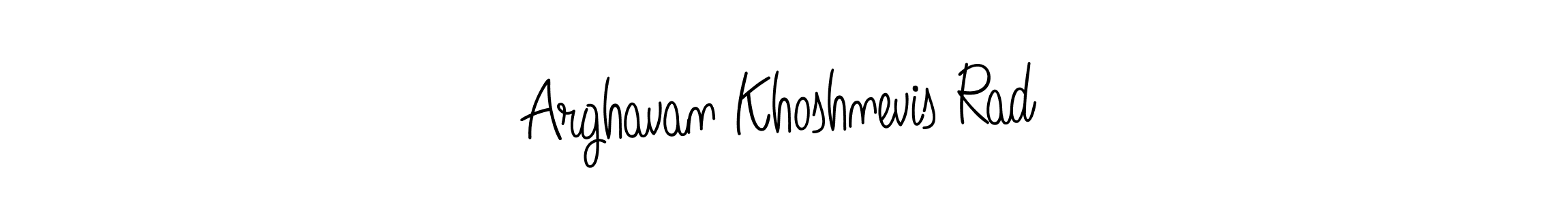 How to make Arghavan Khoshnevis Rad name signature. Use Angelique-Rose-font-FFP style for creating short signs online. This is the latest handwritten sign. Arghavan Khoshnevis Rad signature style 5 images and pictures png