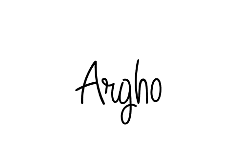 Make a beautiful signature design for name Argho. With this signature (Angelique-Rose-font-FFP) style, you can create a handwritten signature for free. Argho signature style 5 images and pictures png