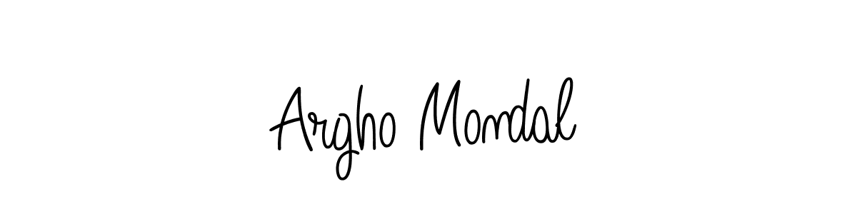 Create a beautiful signature design for name Argho Mondal. With this signature (Angelique-Rose-font-FFP) fonts, you can make a handwritten signature for free. Argho Mondal signature style 5 images and pictures png