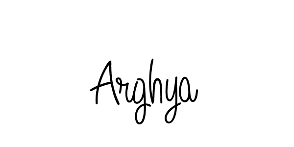 You should practise on your own different ways (Angelique-Rose-font-FFP) to write your name (Arghya) in signature. don't let someone else do it for you. Arghya signature style 5 images and pictures png