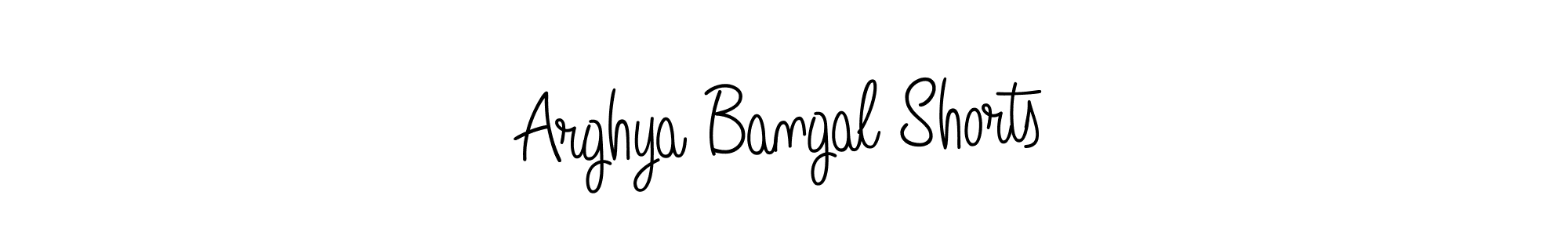 The best way (Angelique-Rose-font-FFP) to make a short signature is to pick only two or three words in your name. The name Arghya Bangal Shorts include a total of six letters. For converting this name. Arghya Bangal Shorts signature style 5 images and pictures png