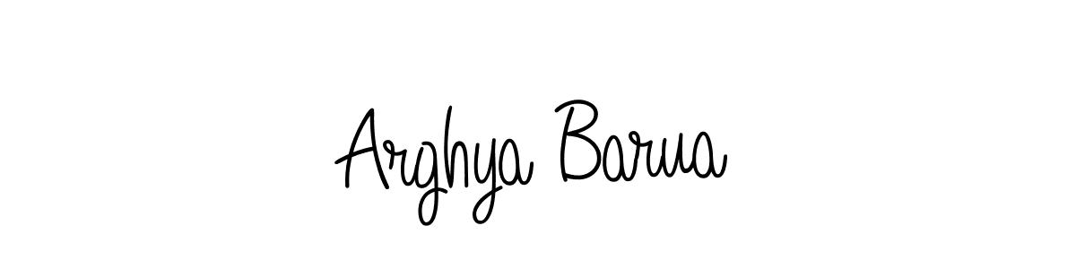 Also we have Arghya Barua name is the best signature style. Create professional handwritten signature collection using Angelique-Rose-font-FFP autograph style. Arghya Barua signature style 5 images and pictures png