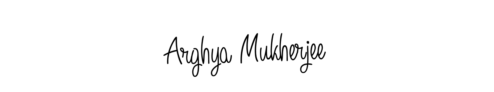 Create a beautiful signature design for name Arghya Mukherjee. With this signature (Angelique-Rose-font-FFP) fonts, you can make a handwritten signature for free. Arghya Mukherjee signature style 5 images and pictures png