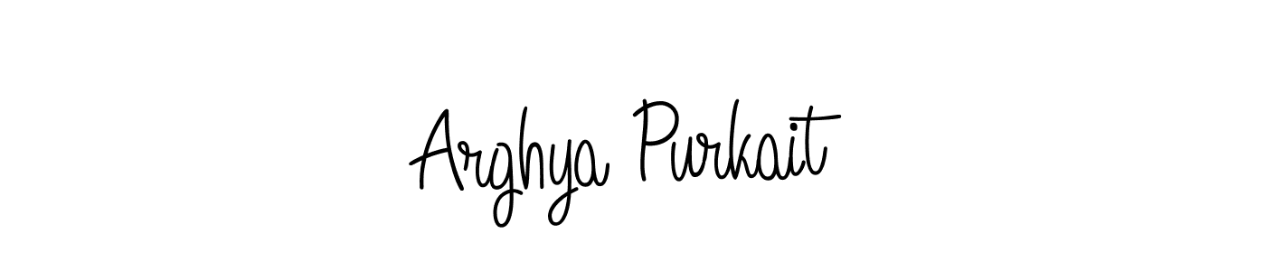 Create a beautiful signature design for name Arghya Purkait. With this signature (Angelique-Rose-font-FFP) fonts, you can make a handwritten signature for free. Arghya Purkait signature style 5 images and pictures png