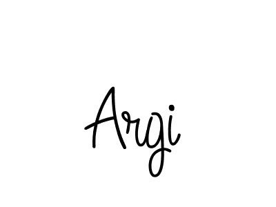 Use a signature maker to create a handwritten signature online. With this signature software, you can design (Angelique-Rose-font-FFP) your own signature for name Argi. Argi signature style 5 images and pictures png
