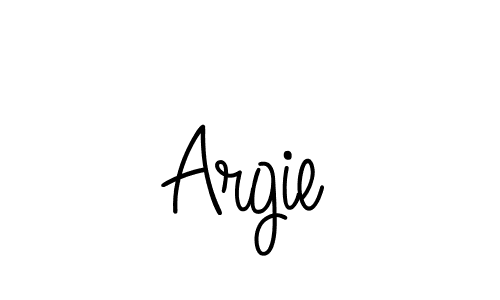 Make a beautiful signature design for name Argie. With this signature (Angelique-Rose-font-FFP) style, you can create a handwritten signature for free. Argie signature style 5 images and pictures png