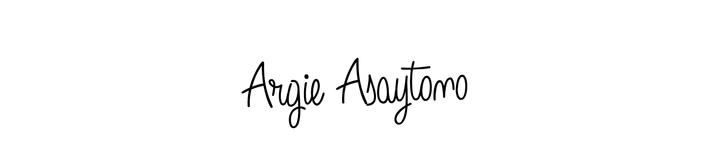 Once you've used our free online signature maker to create your best signature Angelique-Rose-font-FFP style, it's time to enjoy all of the benefits that Argie Asaytono name signing documents. Argie Asaytono signature style 5 images and pictures png