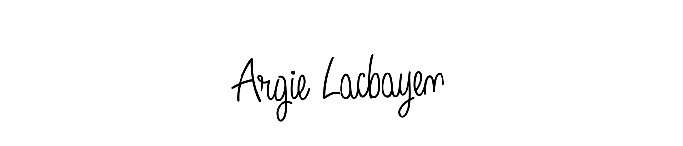 if you are searching for the best signature style for your name Argie Lacbayen. so please give up your signature search. here we have designed multiple signature styles  using Angelique-Rose-font-FFP. Argie Lacbayen signature style 5 images and pictures png