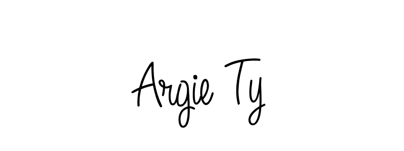 Create a beautiful signature design for name Argie Ty. With this signature (Angelique-Rose-font-FFP) fonts, you can make a handwritten signature for free. Argie Ty signature style 5 images and pictures png