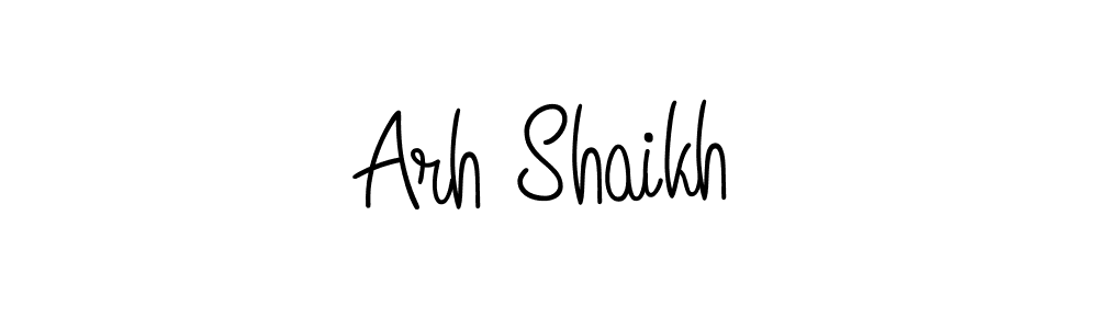 Arh Shaikh stylish signature style. Best Handwritten Sign (Angelique-Rose-font-FFP) for my name. Handwritten Signature Collection Ideas for my name Arh Shaikh. Arh Shaikh signature style 5 images and pictures png