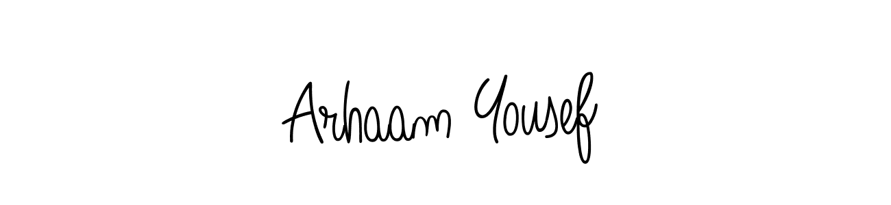 Use a signature maker to create a handwritten signature online. With this signature software, you can design (Angelique-Rose-font-FFP) your own signature for name Arhaam Yousef. Arhaam Yousef signature style 5 images and pictures png