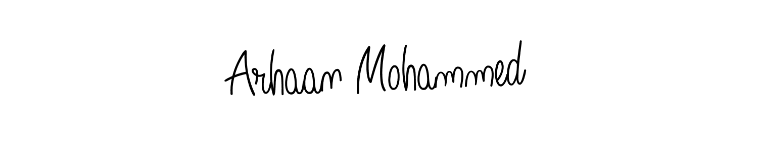 You can use this online signature creator to create a handwritten signature for the name Arhaan Mohammed. This is the best online autograph maker. Arhaan Mohammed signature style 5 images and pictures png