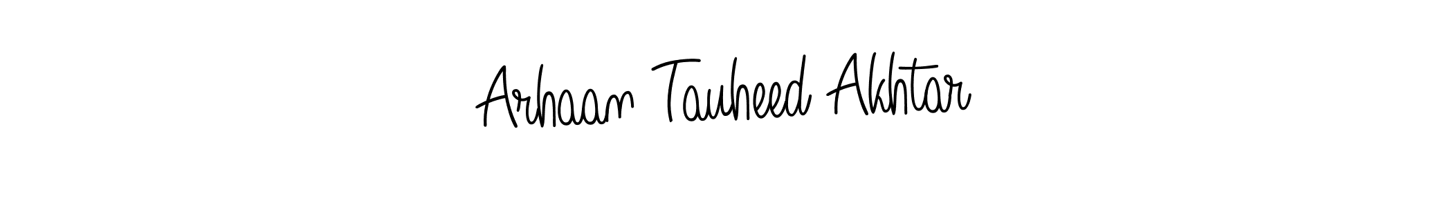 Design your own signature with our free online signature maker. With this signature software, you can create a handwritten (Angelique-Rose-font-FFP) signature for name Arhaan Tauheed Akhtar. Arhaan Tauheed Akhtar signature style 5 images and pictures png