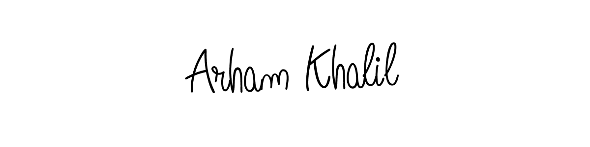 if you are searching for the best signature style for your name Arham Khalil. so please give up your signature search. here we have designed multiple signature styles  using Angelique-Rose-font-FFP. Arham Khalil signature style 5 images and pictures png