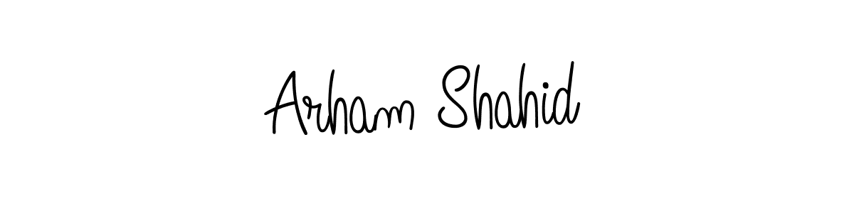 This is the best signature style for the Arham Shahid name. Also you like these signature font (Angelique-Rose-font-FFP). Mix name signature. Arham Shahid signature style 5 images and pictures png