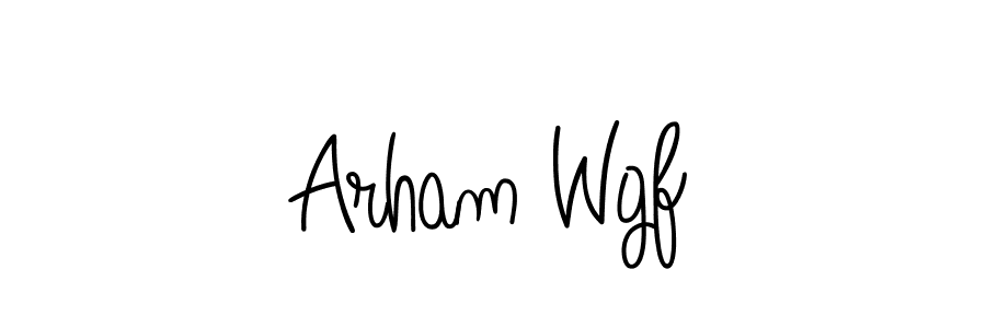 You can use this online signature creator to create a handwritten signature for the name Arham Wgf. This is the best online autograph maker. Arham Wgf signature style 5 images and pictures png