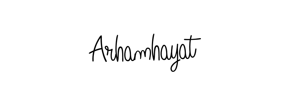 Arhamhayat stylish signature style. Best Handwritten Sign (Angelique-Rose-font-FFP) for my name. Handwritten Signature Collection Ideas for my name Arhamhayat. Arhamhayat signature style 5 images and pictures png