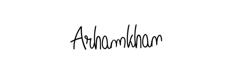 Also we have Arhamkhan name is the best signature style. Create professional handwritten signature collection using Angelique-Rose-font-FFP autograph style. Arhamkhan signature style 5 images and pictures png