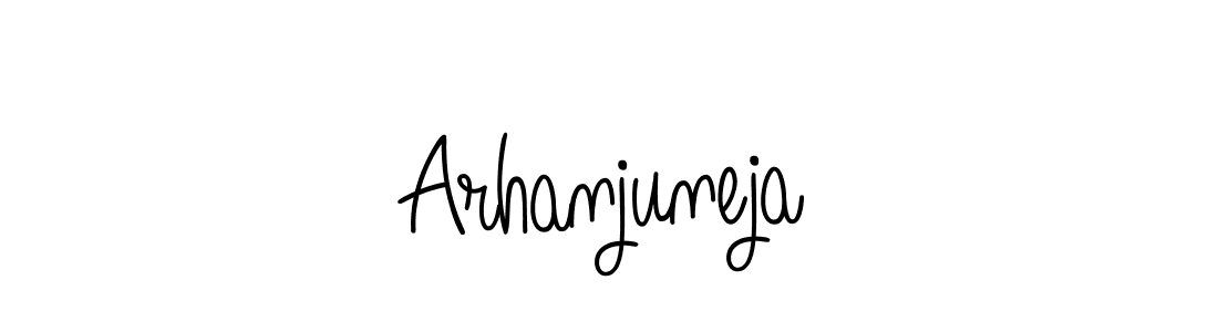 Use a signature maker to create a handwritten signature online. With this signature software, you can design (Angelique-Rose-font-FFP) your own signature for name Arhanjuneja. Arhanjuneja signature style 5 images and pictures png