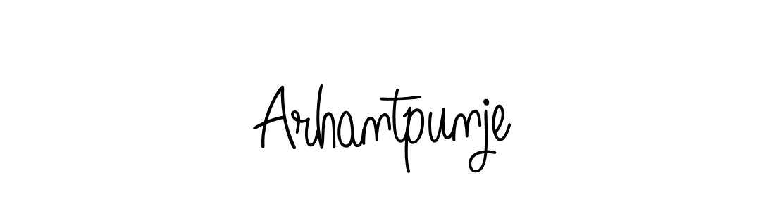 Also we have Arhantpunje name is the best signature style. Create professional handwritten signature collection using Angelique-Rose-font-FFP autograph style. Arhantpunje signature style 5 images and pictures png