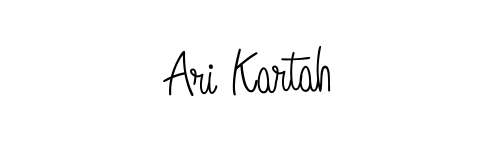 Use a signature maker to create a handwritten signature online. With this signature software, you can design (Angelique-Rose-font-FFP) your own signature for name Ari Kartah. Ari Kartah signature style 5 images and pictures png