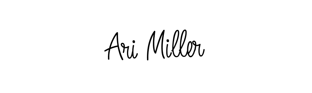 The best way (Angelique-Rose-font-FFP) to make a short signature is to pick only two or three words in your name. The name Ari Miller include a total of six letters. For converting this name. Ari Miller signature style 5 images and pictures png