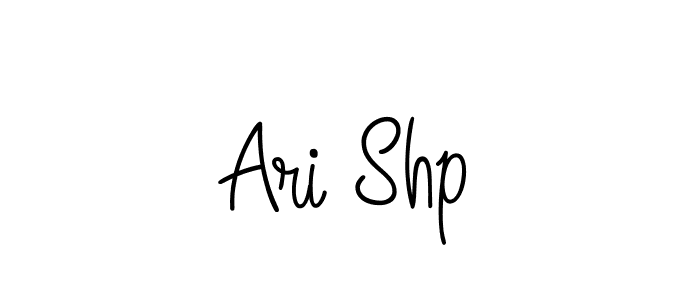 Use a signature maker to create a handwritten signature online. With this signature software, you can design (Angelique-Rose-font-FFP) your own signature for name Ari Shp. Ari Shp signature style 5 images and pictures png