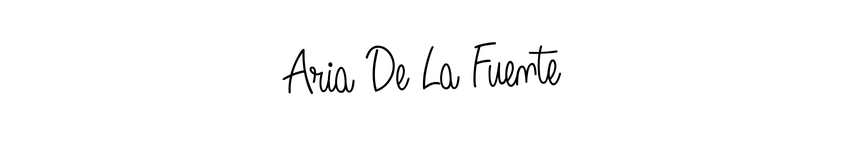 The best way (Angelique-Rose-font-FFP) to make a short signature is to pick only two or three words in your name. The name Aria De La Fuente include a total of six letters. For converting this name. Aria De La Fuente signature style 5 images and pictures png