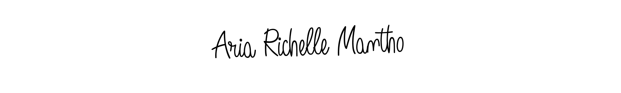 Design your own signature with our free online signature maker. With this signature software, you can create a handwritten (Angelique-Rose-font-FFP) signature for name Aria Richelle Mantho. Aria Richelle Mantho signature style 5 images and pictures png