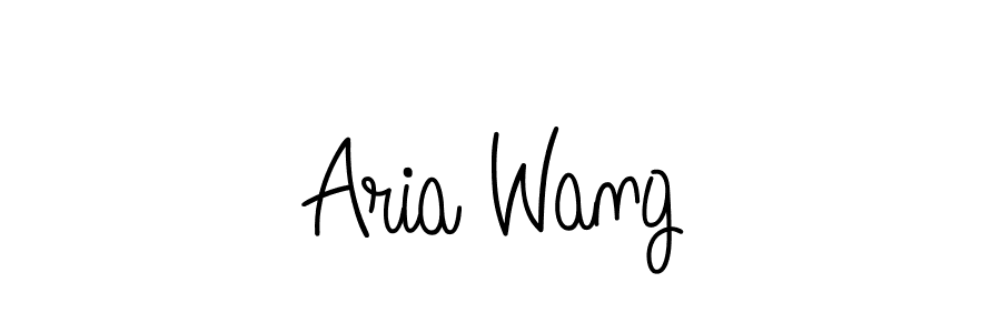Make a beautiful signature design for name Aria Wang. With this signature (Angelique-Rose-font-FFP) style, you can create a handwritten signature for free. Aria Wang signature style 5 images and pictures png