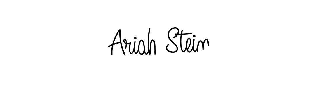 You should practise on your own different ways (Angelique-Rose-font-FFP) to write your name (Ariah Stein) in signature. don't let someone else do it for you. Ariah Stein signature style 5 images and pictures png