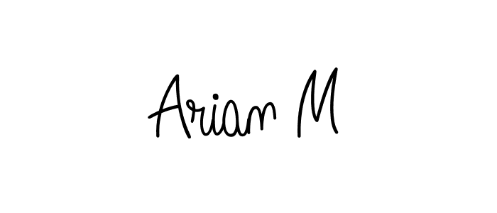 Make a beautiful signature design for name Arian M. Use this online signature maker to create a handwritten signature for free. Arian M signature style 5 images and pictures png