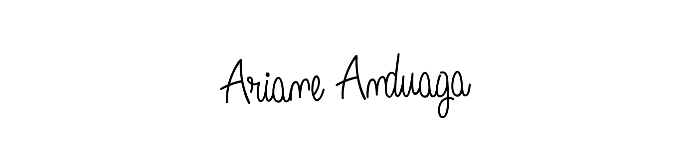 Make a beautiful signature design for name Ariane Anduaga. With this signature (Angelique-Rose-font-FFP) style, you can create a handwritten signature for free. Ariane Anduaga signature style 5 images and pictures png