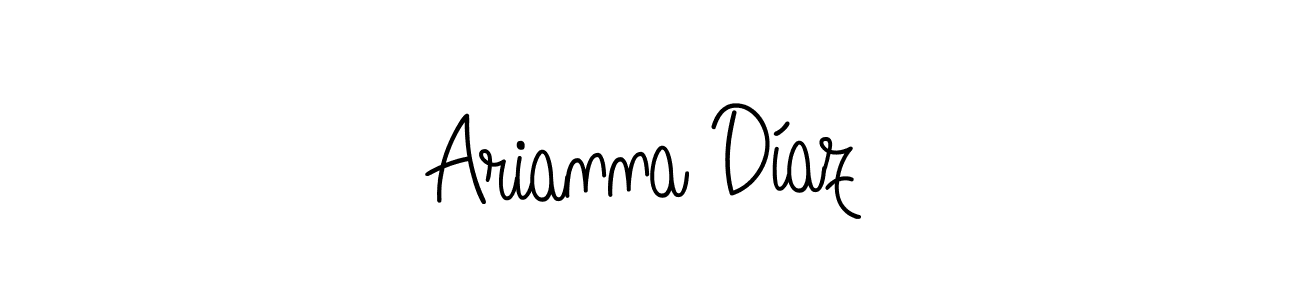 Arianna Díaz stylish signature style. Best Handwritten Sign (Angelique-Rose-font-FFP) for my name. Handwritten Signature Collection Ideas for my name Arianna Díaz. Arianna Díaz signature style 5 images and pictures png