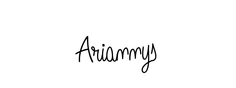 You should practise on your own different ways (Angelique-Rose-font-FFP) to write your name (Ariannys) in signature. don't let someone else do it for you. Ariannys signature style 5 images and pictures png